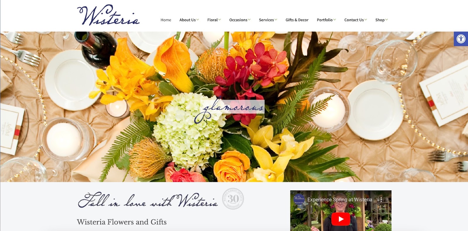 Wisteria Flowers and Gifts Company Page