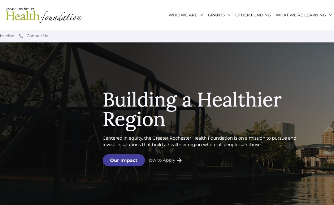 Greater Rochester Health Foundation Homepage
