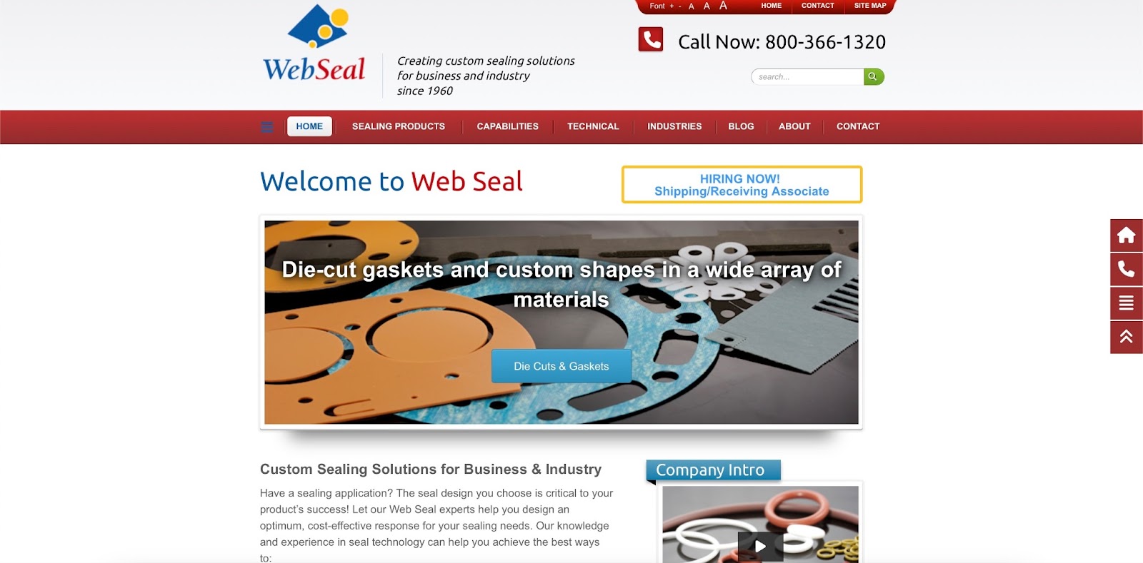 Web Seal Inc website page